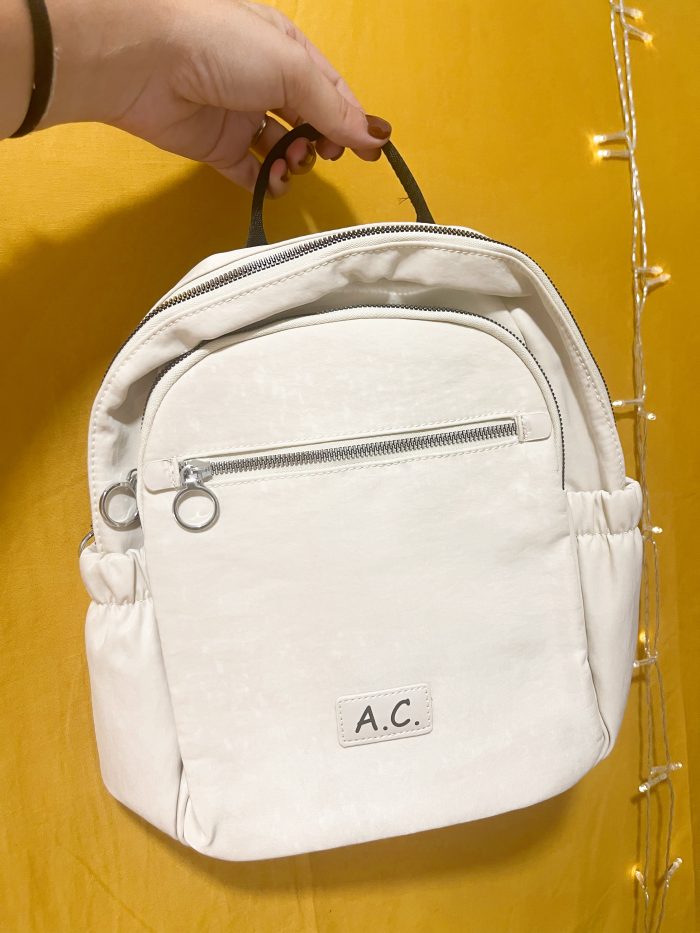 Mochila Beige Iniciales