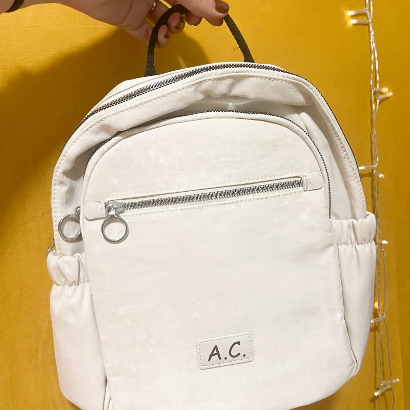 Mochila Beige Iniciales