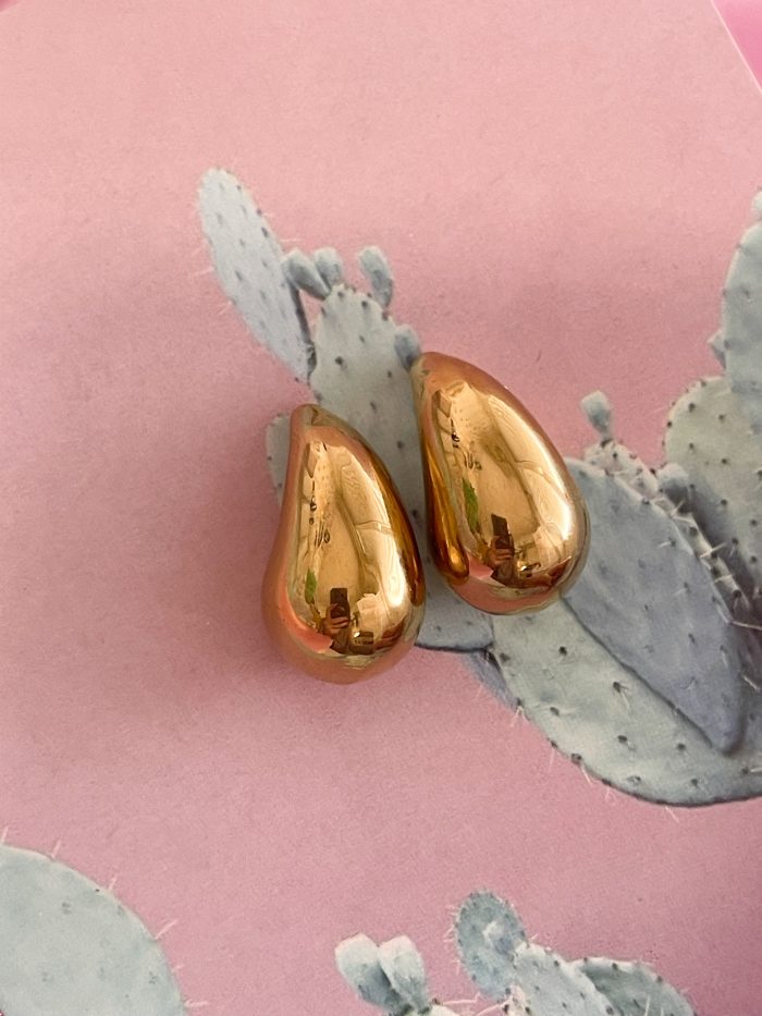 Pendientes Gota Dorado - Imagen 2