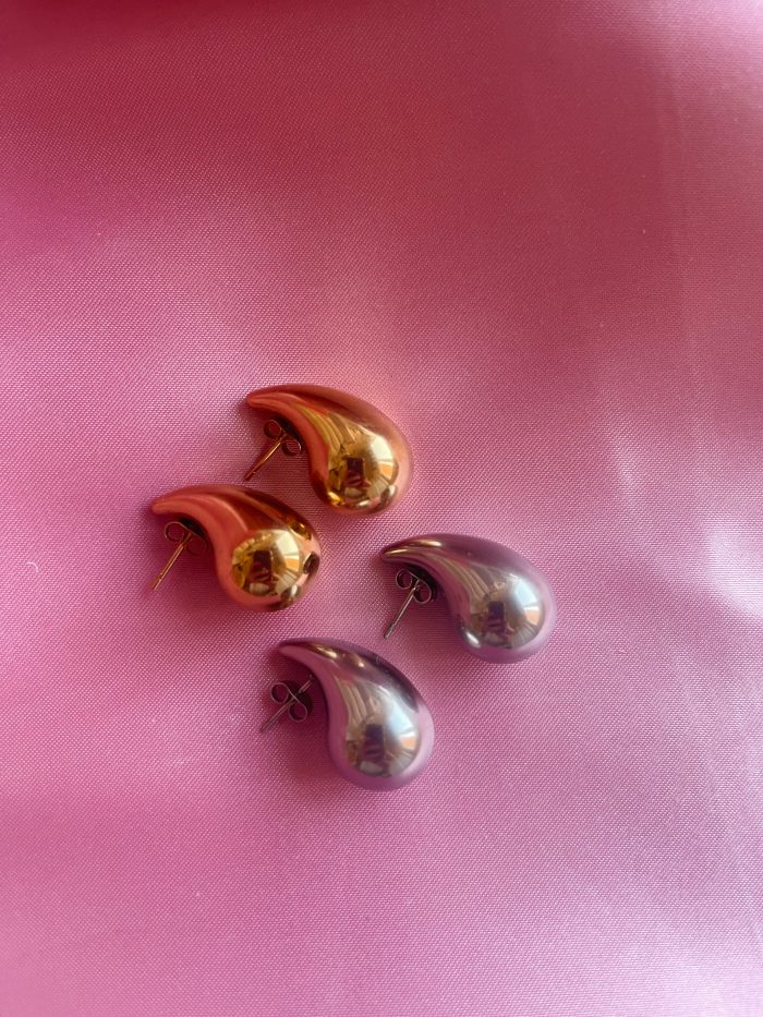 Pendientes Gota plateado - Imagen 3