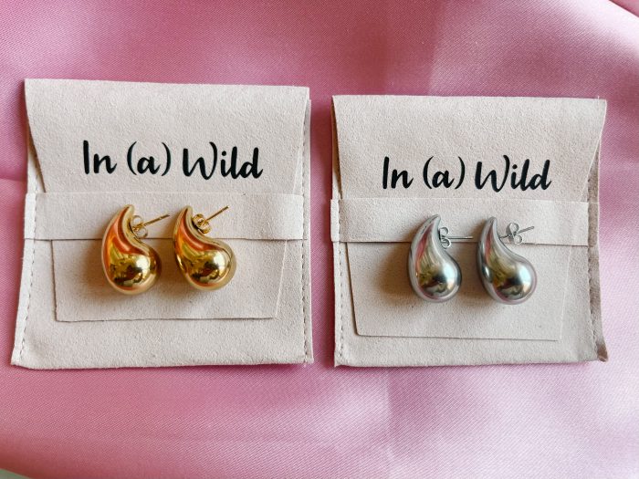 Pendientes Gota plateado - Imagen 4