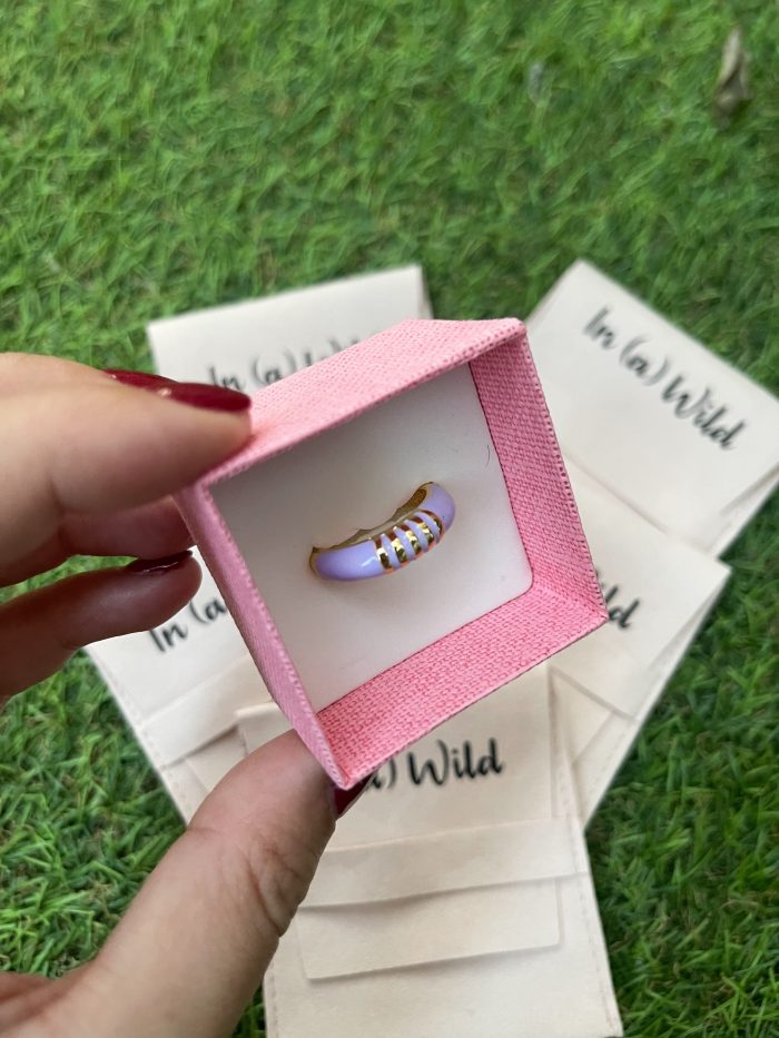 Anillo Rayas Morado