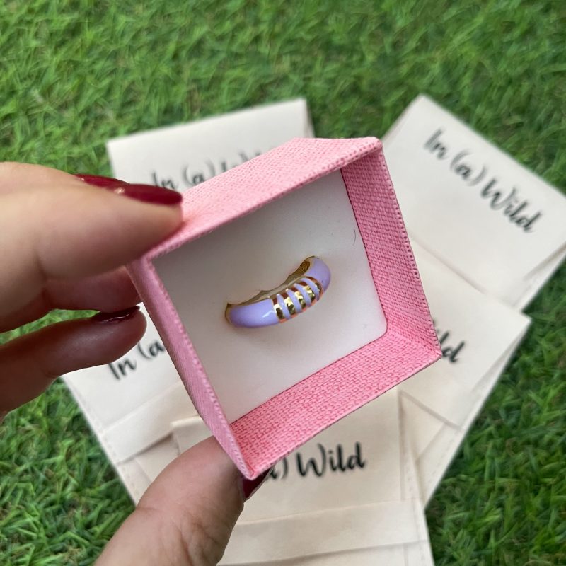 Anillo Rayas Morado