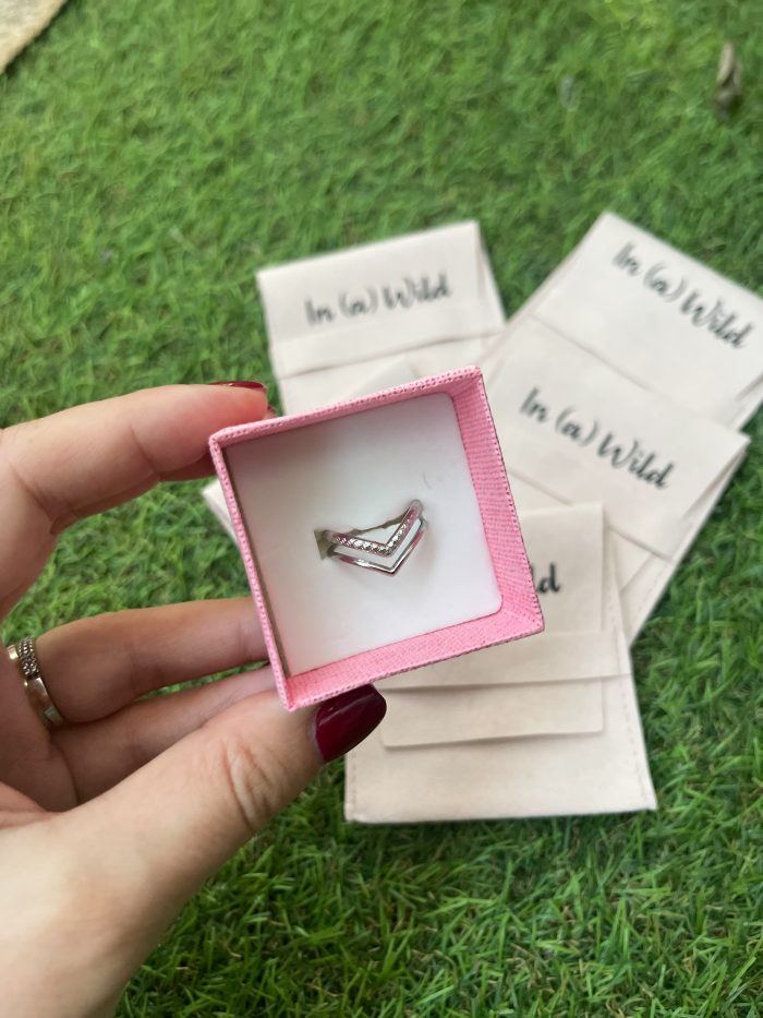 Anillo Doble plateado