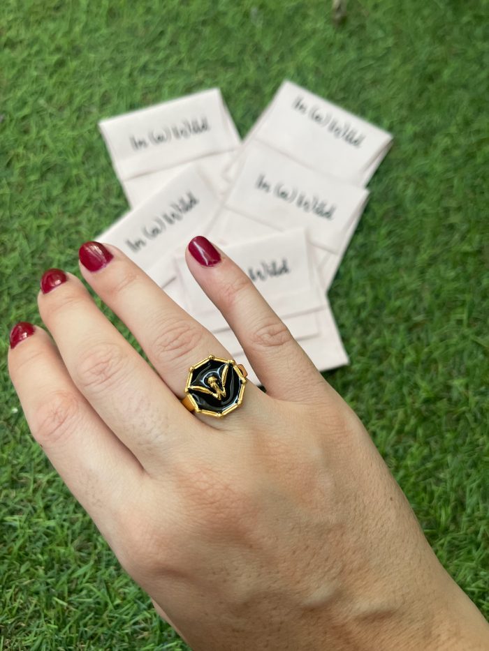 Anillo Abeja Negro