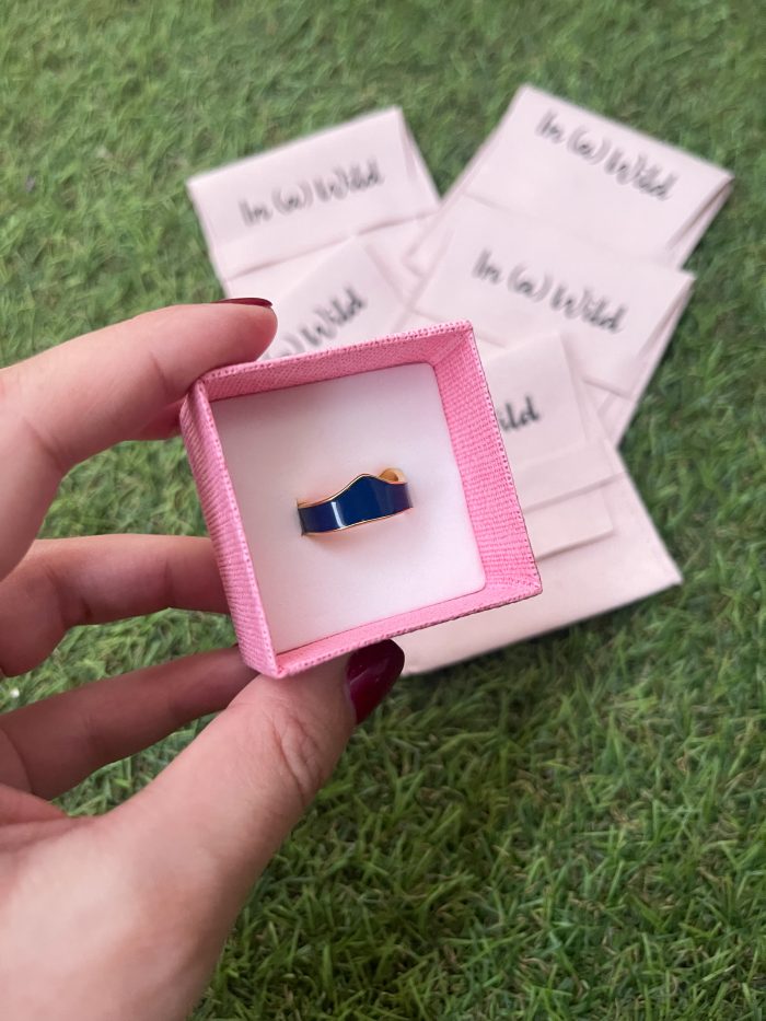 Anillo Olas azul