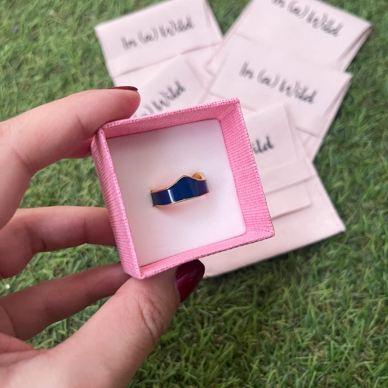 Anillo Olas azul